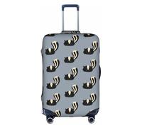 TTIGLHOH Skunk Printing Travel Ready Protezione antigraffio esclusa la copertura della valigia impedisce il miscuglio dei bagagli, bianco, L