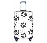 TTIGLHOH Stampa a forma di zampa di cane, pronta da viaggio, protezione antigraffio esclusa la copertura della valigia impedisce il miscuglio dei bagagli, bianco, XL