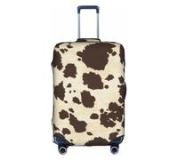 TTIGLHOH Stampa a macchie marroni di mucca pronta da viaggio, protezione antigraffio esclusa la copertura della valigia impedisce il miscuglio dei bagagli, bianco, S