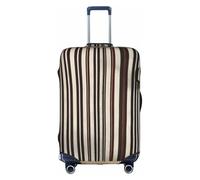 TTIGLHOH Stampa a strisce marroni da viaggio, protezione antigraffio esclusa la copertura della valigia impedisce il miscuglio dei bagagli, bianco, S