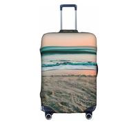TTIGLHOH Stampa a tema spiaggia tramonto pronto da viaggio protezione antigraffio esclusa la copertura della valigia impedisce il miscuglio dei bagagli, bianco, L