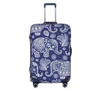 TTIGLHOH Stampa Boho Elefante Pronta da Viaggio Protezione Antigraffio Escluso Copertura Valigia Impedisce Bagagli, bianco, L