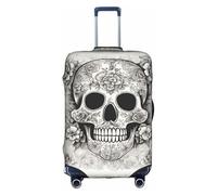 TTIGLHOH Stampa con teschio messicano pronto da viaggio, protezione antigraffio esclusa la copertura della valigia impedisce il miscuglio dei bagagli, bianco, S