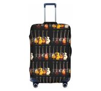 TTIGLHOH Stampa di chitarra elettrica pronta da viaggio, protezione antigraffio esclusa la copertura della valigia impedisce il miscuglio dei bagagli, bianco, S