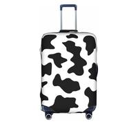 TTIGLHOH Stampa di mucca in bianco e nero con stampa di mucca pronta da viaggio, protezione antigraffio esclusa la copertura della valigia impedisce la confusione dei bagagli, bianco, M