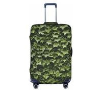 TTIGLHOH Stampa floreale con vortici edera, pronta da viaggio, protezione antigraffio esclusa la copertura della valigia impedisce che i bagagli si mescolino, bianco, XL