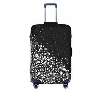 TTIGLHOH Stampa glitterata nera e bianca, pronta da viaggio, protezione antigraffio che non include la copertura della valigia che impedisce il miscuglio dei bagagli, bianco, L