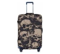 TTIGLHOH Stampa grafica retrò con teschio pronto da viaggio, protezione antigraffio esclusa la copertura della valigia impedisce il miscuglio dei bagagli, bianco, L