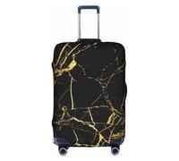 TTIGLHOH Stampa in marmo nero oro pronto da viaggio, protezione antigraffio esclusa la copertura della valigia impedisce il miscuglio dei bagagli, bianco, XL