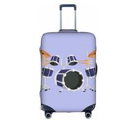 TTIGLHOH Stampa Jazz Drum Ready Travel Scratch Protection Escluse la copertura della valigia impedisce il miscuglio dei bagagli, bianco, S