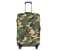 TTIGLHOH Stampa mimetica militare verde pronta da viaggio, protezione antigraffio esclusa la copertura della valigia impedisce la confusione dei bagagli, bianco, S