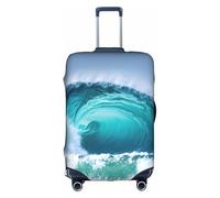 TTIGLHOH Stampa Ocean Wave pronta da viaggio, protezione antigraffio esclusa la copertura della valigia impedisce il miscuglio dei bagagli, bianco, L