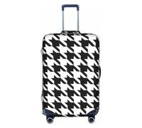 TTIGLHOH Stampa pied de poule nera pronta da viaggio, protezione antigraffio esclusa la copertura della valigia impedisce il miscuglio dei bagagli, bianco, L