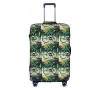 TTIGLHOH Stampa retrò di biciclette da viaggio, protezione antigraffio esclusa la copertura della valigia impedisce il miscuglio dei bagagli, bianco, M