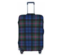 TTIGLHOH Stampa scozzese blu e verde scozzese pronta da viaggio, protezione antigraffio esclusa la copertura della valigia impedisce il miscuglio dei bagagli, bianco, L