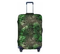 TTIGLHOH Stampa serpente verde pronta da viaggio, protezione antigraffio esclusa la copertura della valigia impedisce il miscuglio dei bagagli, bianco, M