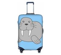 TTIGLHOH Stampa tricheco pronto da viaggio, protezione antigraffio esclusa la copertura della valigia impedisce il miscuglio dei bagagli, bianco, S