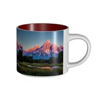 TTIGLHOH Tazze in ceramica di grande capacità con stampa del Parco Nazionale del Grand Teton, adatte per bar, struttura robusta, fondo antiscivolo