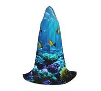 TTIGLHOH Tranquillo scenario subacqueo lungo mantello vestito per adolescenti Cosplay Gear Masquerade Vampiro strega costume festa di Halloween