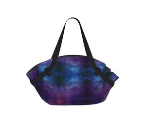 TTIGLHOH Universo con stelle e galassia Interstellar stampato rotondo coperta da spiaggia pieghevole in borsa tote resistente 94 cm tappetino da campeggio festival