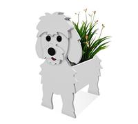 TTiiLoe Fioriera per cani, vasi per piante di cani maltesi, vasi per fiori da giardino in PVC, contenitore per piante a forma di cartone animato, 34x24cm