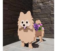 TTiiLoe Fioriera per cani, vasi per piante di Pomerania, vasi per fiori da giardino in PVC, contenitore per piante a forma di cartone animato, 43x25cm