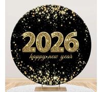 Ttincceer 150cm 2026 Felice Anno Nuovo Sfondo Oro Scintillante Stellato Festa di Capodanno Sfondo Fotografico Copertura Festival Decorazione Banner Studio Foto Prop