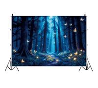 Ttincceer 2.2x1.5m Incantato Foresta Sfondo Sogno Fiaba Incandescente Farfalla Ragazza Compleanno Fotografia Sfondo Magico Mondo Bambino Doccia Festa di Compleanno Decorazione Banner Studio Prop