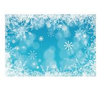Ttincceer 2.2x1.5m Inverno Paese delle Meraviglie Sfondo per Servizio Fotografico Ghiaccio Blu e Bianco Fiocco di Neve 1 ° Festa di Compleanno Decorazioni Inverno Fiocchi di Neve Fotografia Sfondo