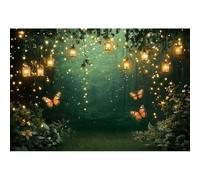 Ttincceer 2.5x1.8m Sfondo Foresta Incantata Fiaba Paese delle Meraviglie Farfalla Magica Baby Shower Sfondo Fotografico Bambini Adulto Compleanno Festa di Nozze Decorazione Banner Studio Prop
