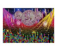 Ttincceer 220x150cm Discoteca Sfondo Scintillante Neon Vintage Dance Party Fotografia Sfondi Indietro a 80s 90s Disco Febbre Ballerini Fotografia Sfondo Photo Booth Prop