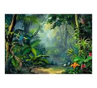 Ttincceer Foreste Incantate Sfondo 3x2.5m Foresta pluviale Tropicale Giungla Paesaggio Sfondo Acquerello Foglie di Palma Fotografia Botanica Sfondo Bambini Adulto Ritratto Shooting Props