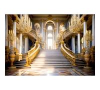 Ttincceer Golden Palace Sfondo Interno 300x250cm Palazzo Europeo Castello Hall Scala Fotografia Sfondo Splendido Lusso Castello Reale Sfondo Compleanno Matrimonio Banner
