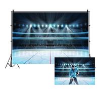 Ttincceer Sfondo Hockey su Ghiaccio Stadio 2,2x1,5m Faretto Pattinaggio Palla Sport Match Luogo Fotografia Sfondo Scuola Attività Banner Decorativi Bambini Adulti Tiro Oggetti di Scena