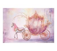 Ttincceer Sfondo Lusso Carrozza 2.7x1.8m Principessa Fiaba Zucca Carrozza Sfondo Sogno Rosa Ragazza Compleanno Festa di Nozze Fotografia Sfondo Studio Ritratto Tiro Oggetti di Scena