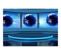 Ttincceer TV News Sfondo 2.2x1.5m Newscaster Programma Trasmissione Live Room Fotografia Sfondo Indoor Radio Televisione Host Fotografia Sfondo Bambini Adulto Studio Oggetti di Scena