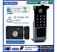 TTLock Versione WIFI Gateway integrato Impronta digitale Cancello esterno impermeabile Codice di accesso Scheda Rfid Serratura intelligente senza chiave