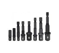 TTMA 8 Piece Drill Socket Adapter Set, Hex Shank Impact Driver Socket Adapter, Socket to Bit Adapter 1/4" 3/8" 1/2" Impact Driver Adapter
