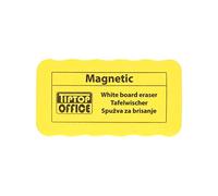 TTO - Cancellino per lavagna magnetica, 110 x 57 x 25 mm, colore: Giallo