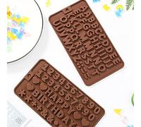TTOA 2 pezzi alfabeto lettere numeri cioccolato stampo zucchero mestiere stampo festa di compleanno fai da te