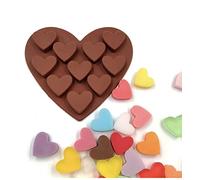 TTOA - Stampo per cioccolato in silicone a forma di cuore a 10 cavità | Stampo per cioccolato di San Valentino | Stampo per caramelle | Stampo per cera | Stampo in resina