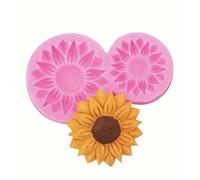 TTOA - Stampo per fondente in silicone a forma di girasoli con fiori e zucchero, per decorazioni per torte