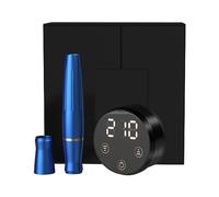 TTOOGO Kit wireless Tattoo Machine con alimentazione da 1600 mAh, penna PMU professionale con display a LED per sopracciglio, eyeliner, labbra,Blu