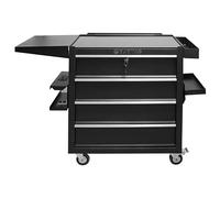 TTOOGO Mobile a workstation di tatuaggi rotolanti con serratura-carrello per utensili mobili a 4 cassetti con porta guanto, estensione del vassoio e piastra laterale magnetica