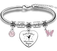 TTOVEN Regali di danza per ragazze amanti della danza regali solo una ragazza che ama la danza, Misura unica, Metallo, cristallo