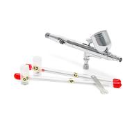Wiltec Aerografo doppia azione mod.130T, serbatoio 7 ml, ugelli 0,2, 0,3 e 0,5 mm, Aeropenna per aerografia