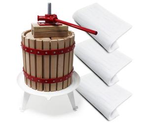 TTPressa per frutta da 30l con 3 panni Torchio da vino Torchietto uva
