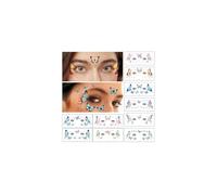 TTPSRY 10 Pezzi Tatuaggi Temporanei Farfalla Viso Adesivi Occhi Glitter Decorativi Makeup Artistico Carnevale Festival Cosplay Accessori Donna Ragazze