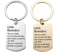 TTPSRY 2 Pezzi Portachiavi Motivazionale Targhetta Messaggio Positivo Anello Metallico Accessorio Borsa