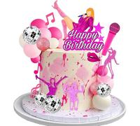 TTPSRY 26 Pezzi Cantante Compleanno Torta Topper Toppers per Torta Decorazioni Ragazza Musica per Feste Compleanno per Bambini per Cupcake